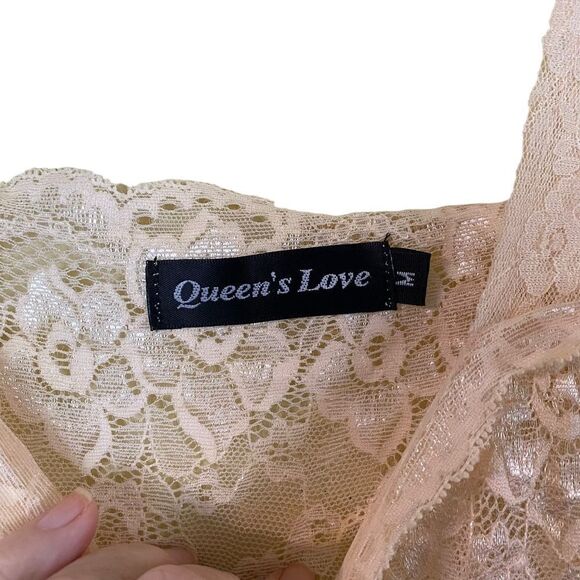 Ivory Long Lace Summer Dress Size Medium - Picture 4 of 9